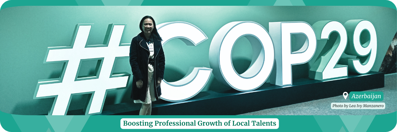 Former HHI RC researcher, Lea Ivy Manzanero, in COP29