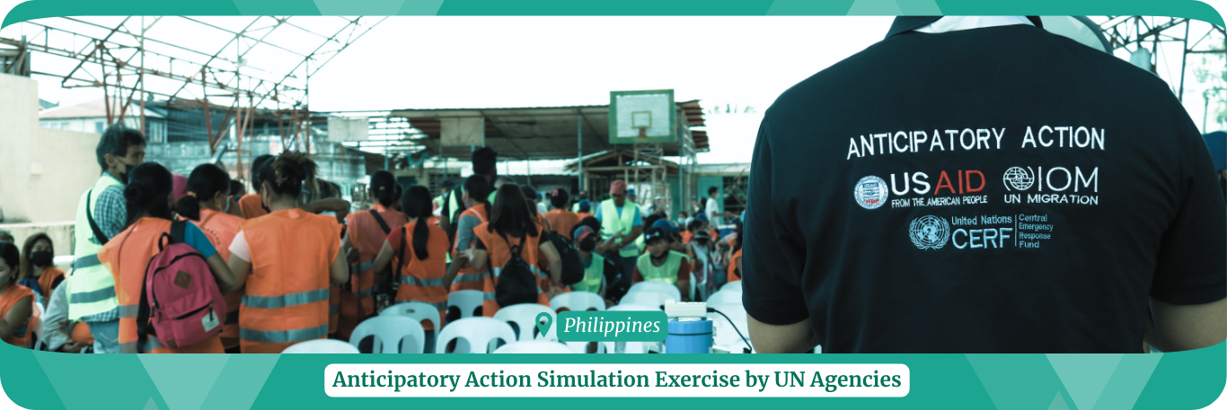 A photo of a simulation exercise on anticipatory action in the Philippines hosted by UN agencies