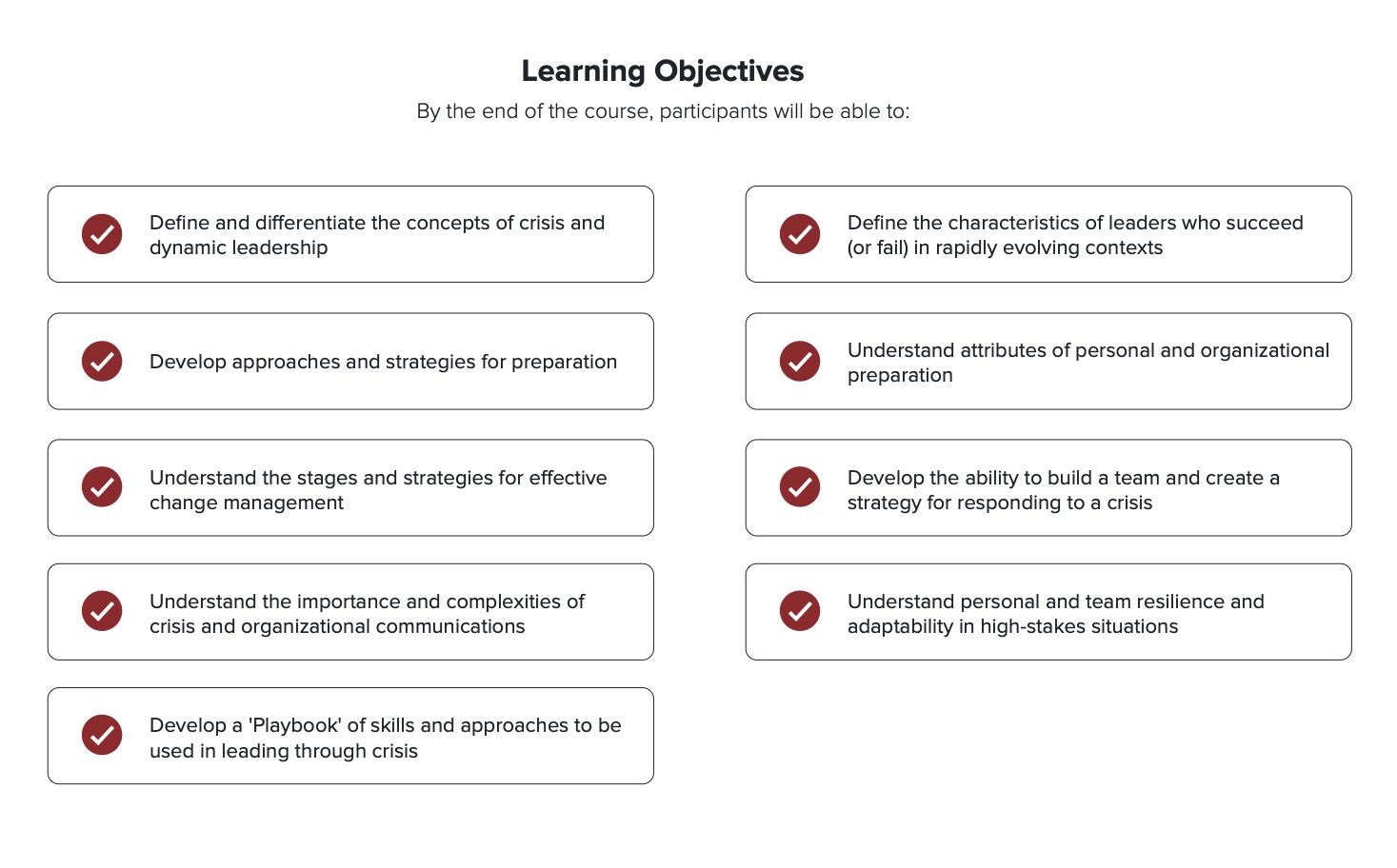Dynamic Leadership Learning Objectives