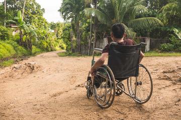 Paraplegic man